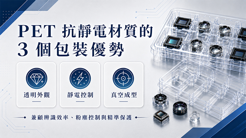 PET 抗靜電材質在光電元件包裝中的透明度、成型性與靜電控制優勢